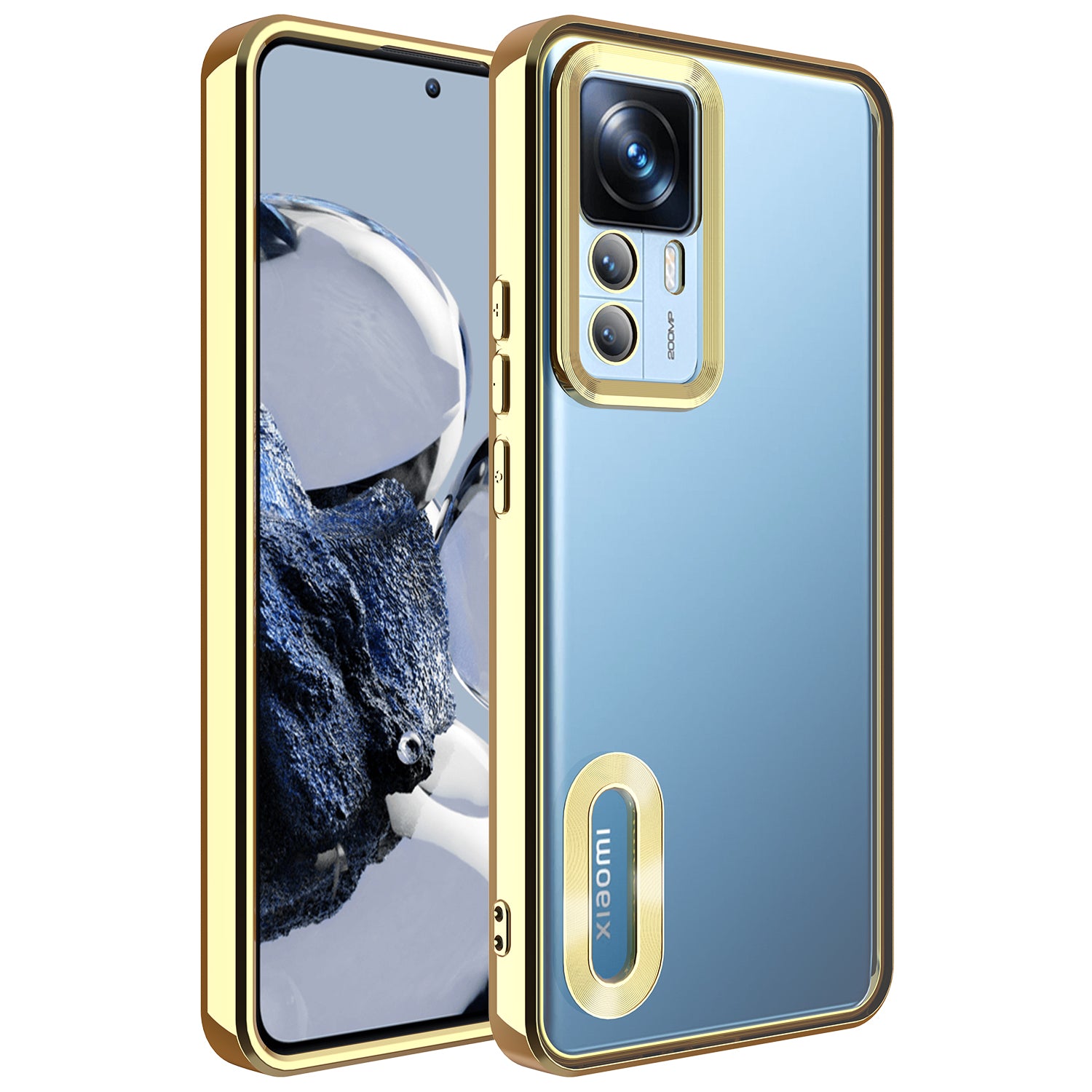 Xiaomi Mi 12T Pro Uyumlu Kılıf Kamera Korumalı Logo Gösteren Zore Omega Kapak