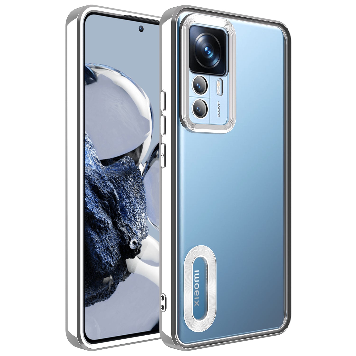 Xiaomi Mi 12T Pro Uyumlu Kılıf Kamera Korumalı Logo Gösteren Zore Omega Kapak