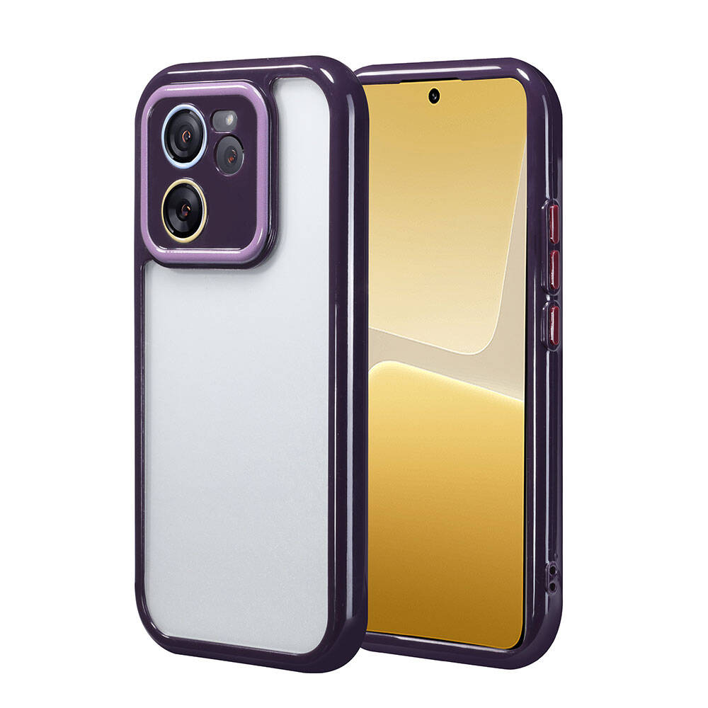 Xiaomi Mi 13T Pro Uyumlu Kılıf Kamera Korumalı Renkli Kenar ve Çerçeve Tasarımlı Zore Vitamin Kapak