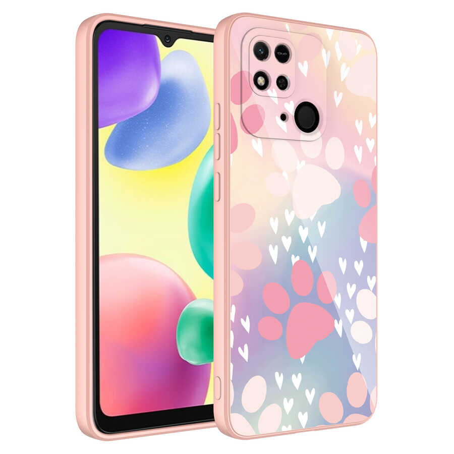 Xiaomi Poco C40 Uyumlu Kılıf Kamera Korumalı Desenli Sert Silikon Zore Epoksi Kapak