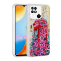 Xiaomi Poco C40 Uyumlu Kılıf Simli Desenli Kamera Korumalı Parlak Zore Popy Kapak