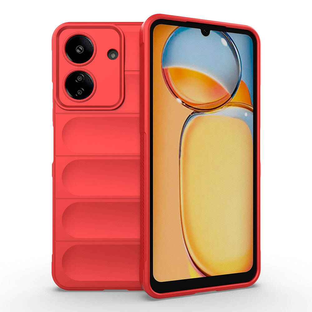 Xiaomi Poco C65 Uyumlu Kılıf Esnek TPU Oyuklu Arka Yüzey Tasarımlı Zore Etnik Silikon Kapak