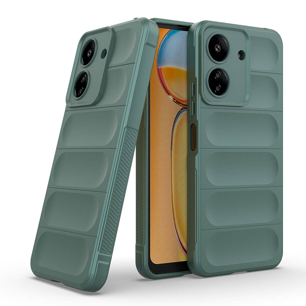 Xiaomi Poco C65 Uyumlu Kılıf Esnek TPU Oyuklu Arka Yüzey Tasarımlı Zore Etnik Silikon Kapak
