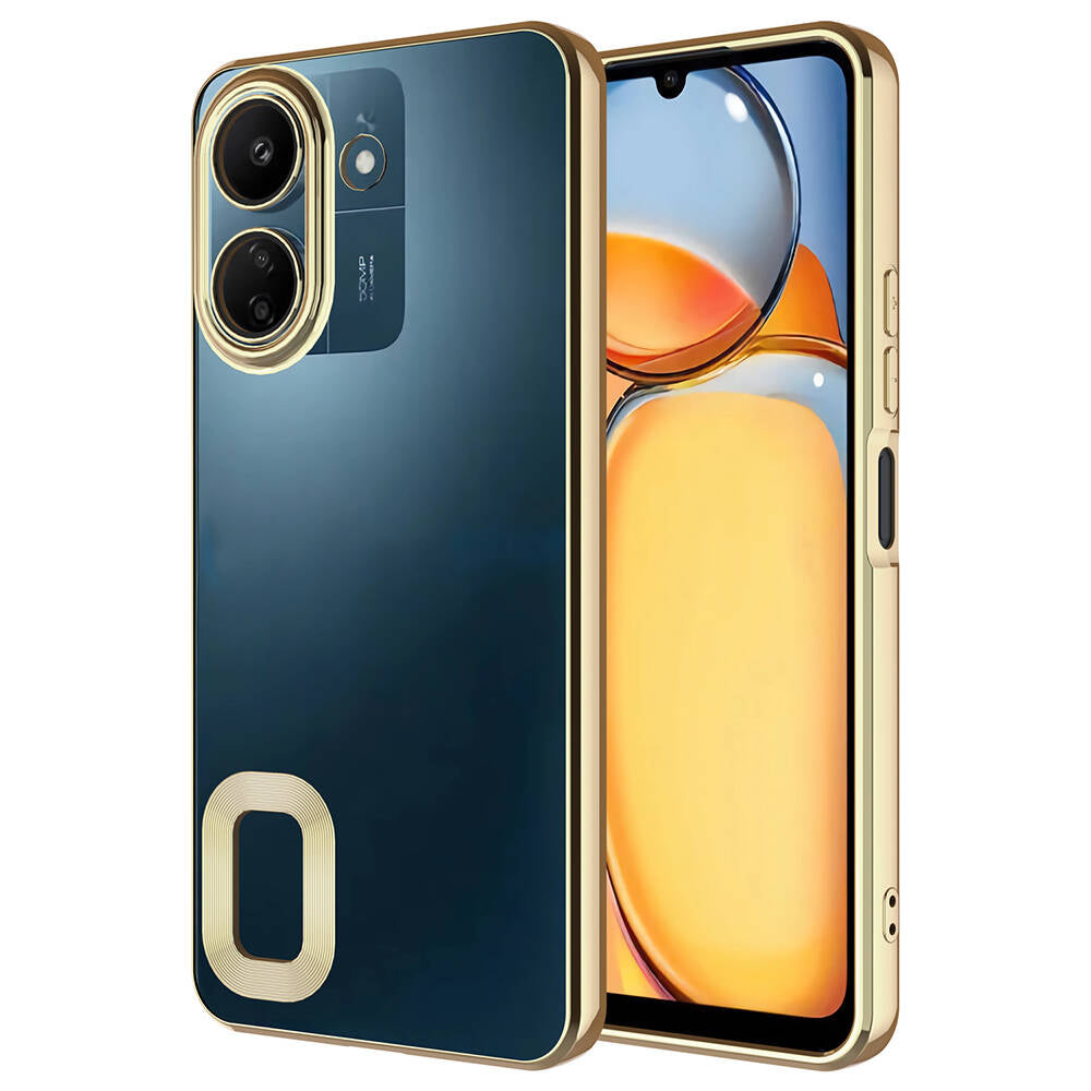 Xiaomi Poco C65 Uyumlu Kılıf Kamera Korumalı Logo Gösteren Zore Omega Kapak