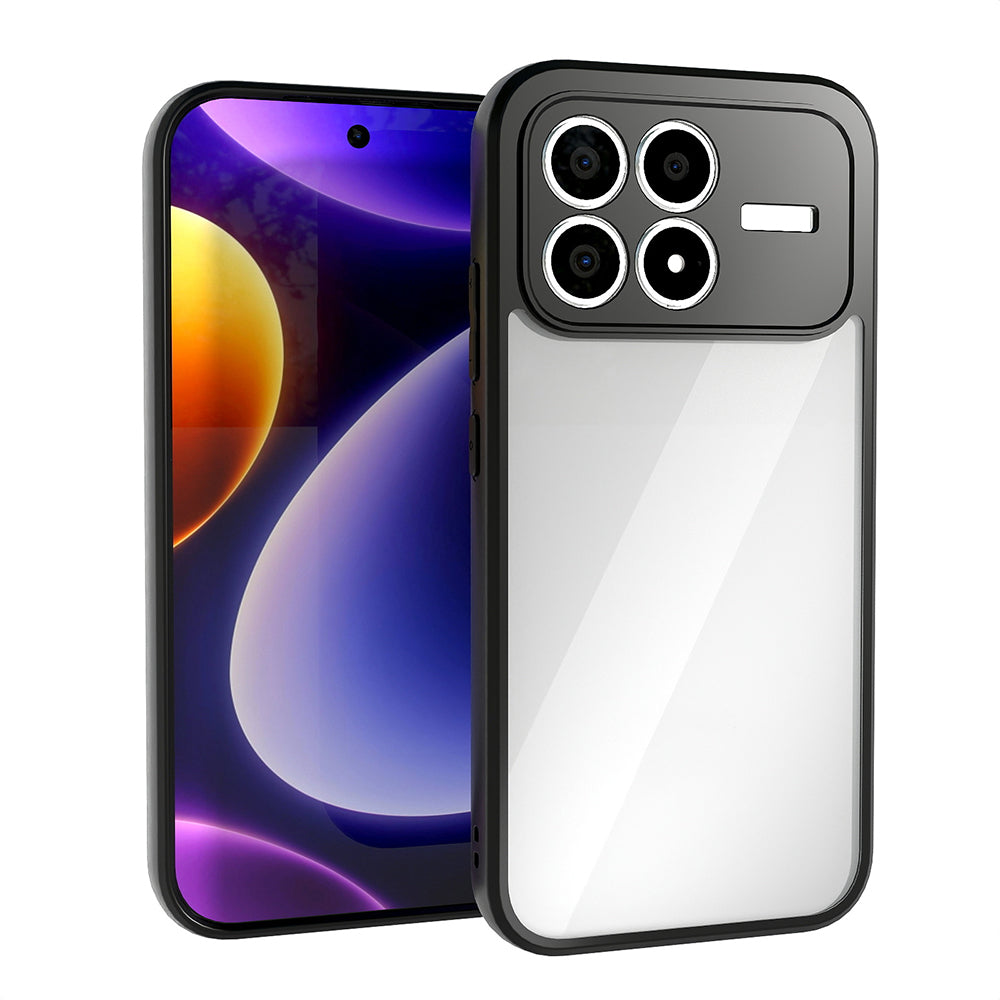 Xiaomi Poco F8 Pro Uyumlu Kılıf Kamera Korumalı Şeffaf Arka Yüzey Zore New Roll Kapak