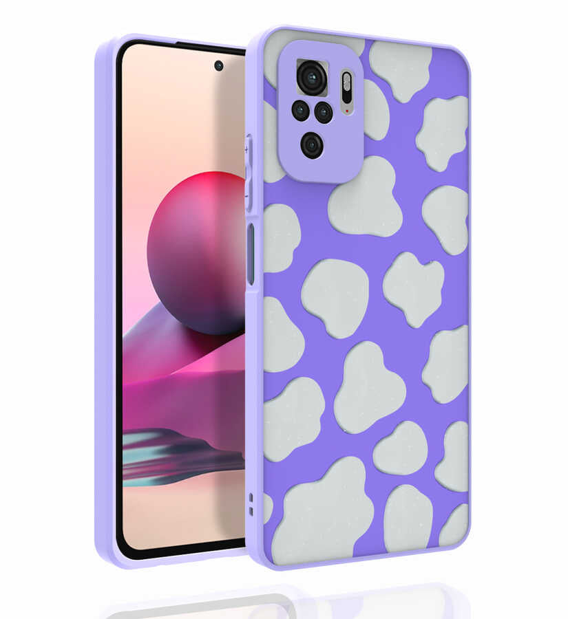 Xiaomi Poco M5S Uyumlu Kılıf Desenli Kamera Korumalı Parlak Zore Nora Kapak