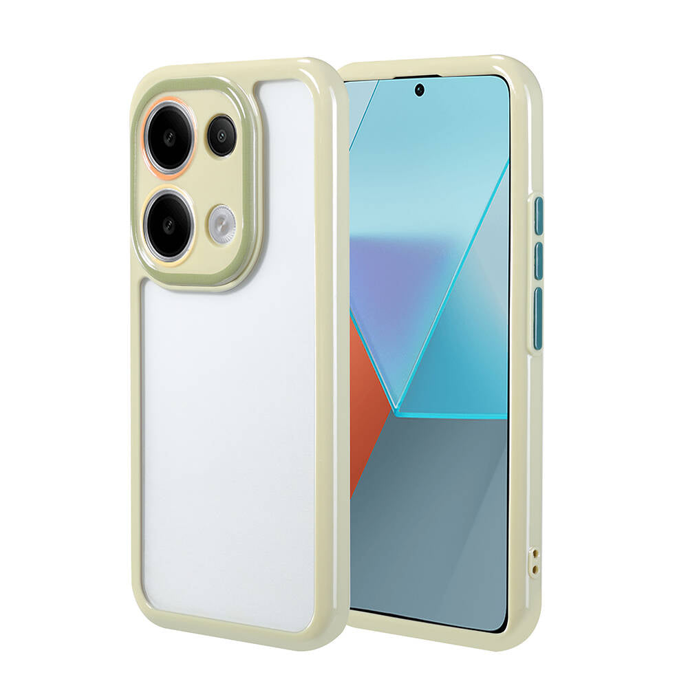 Xiaomi Poco M6 Pro 4G Uyumlu Kılıf Kamera Korumalı Renkli Kenar ve Çerçeve Tasarımlı Zore Vitamin Kapak
