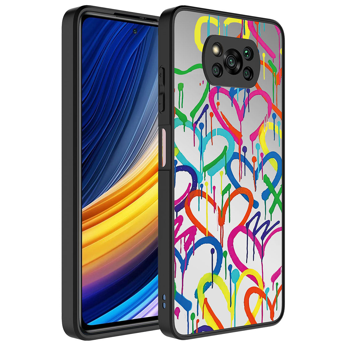 Xiaomi Poco X3 Uyumlu Kılıf Aynalı Desenli Kamera Korumalı Parlak Zore Mirror Kapak