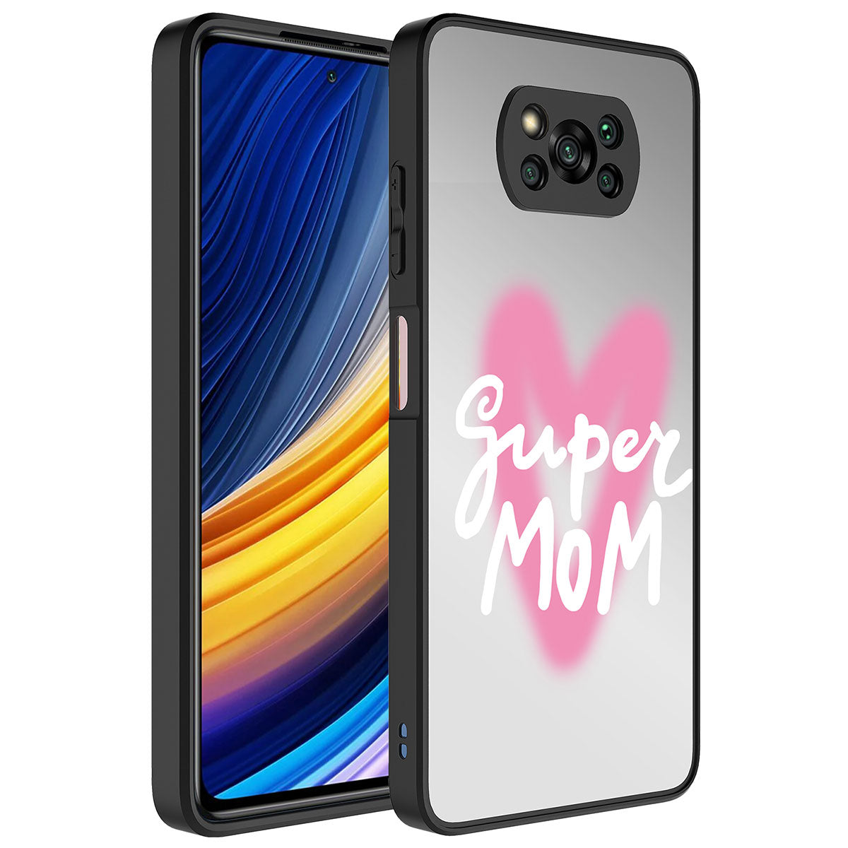 Xiaomi Poco X3 Uyumlu Kılıf Aynalı Desenli Kamera Korumalı Parlak Zore Mirror Kapak