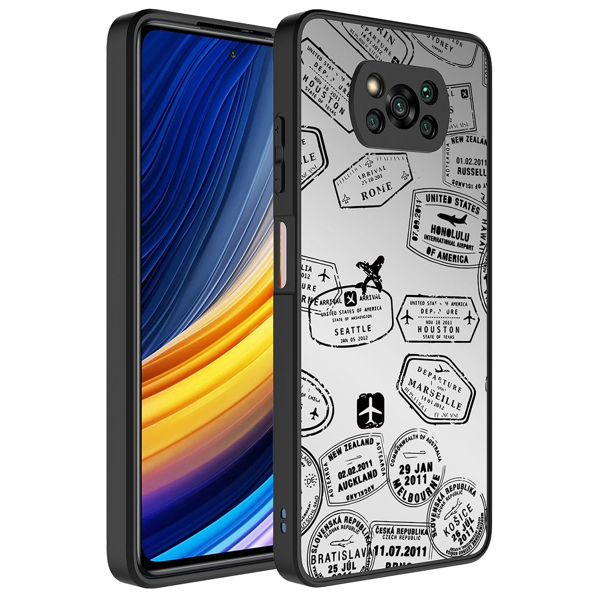 Xiaomi Poco X3 Uyumlu Kılıf Aynalı Desenli Kamera Korumalı Parlak Zore Mirror Kapak