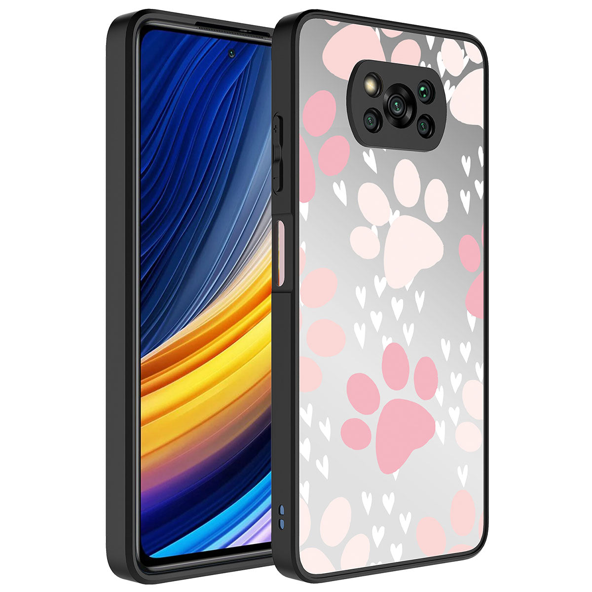 Xiaomi Poco X3 Uyumlu Kılıf Aynalı Desenli Kamera Korumalı Parlak Zore Mirror Kapak