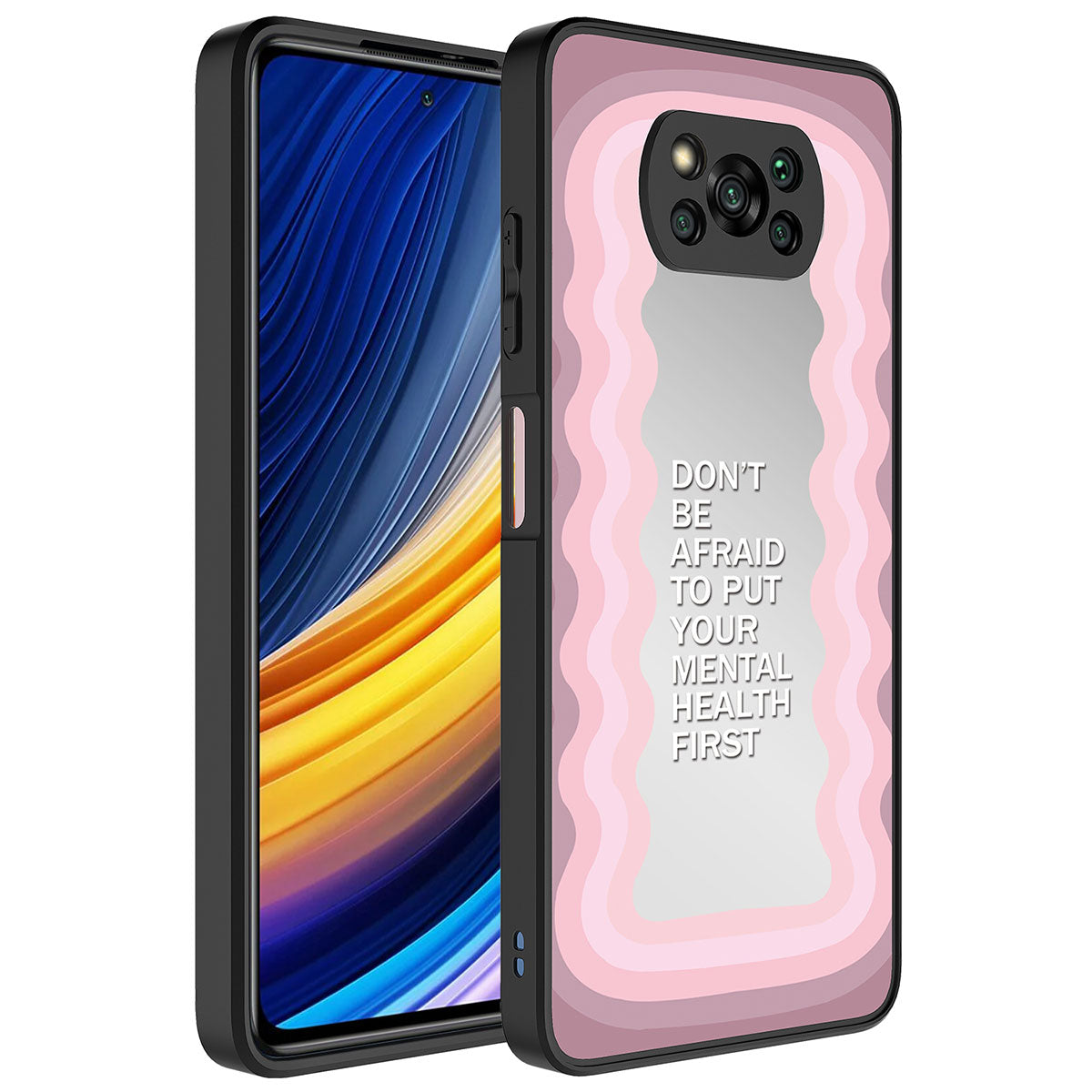 Xiaomi Poco X3 Uyumlu Kılıf Aynalı Desenli Kamera Korumalı Parlak Zore Mirror Kapak