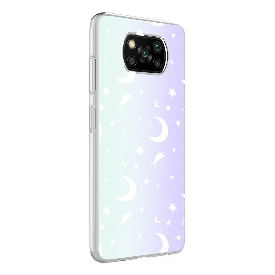 Xiaomi Poco X3 Uyumlu Kılıf Zore M-Blue Desenli Kapak