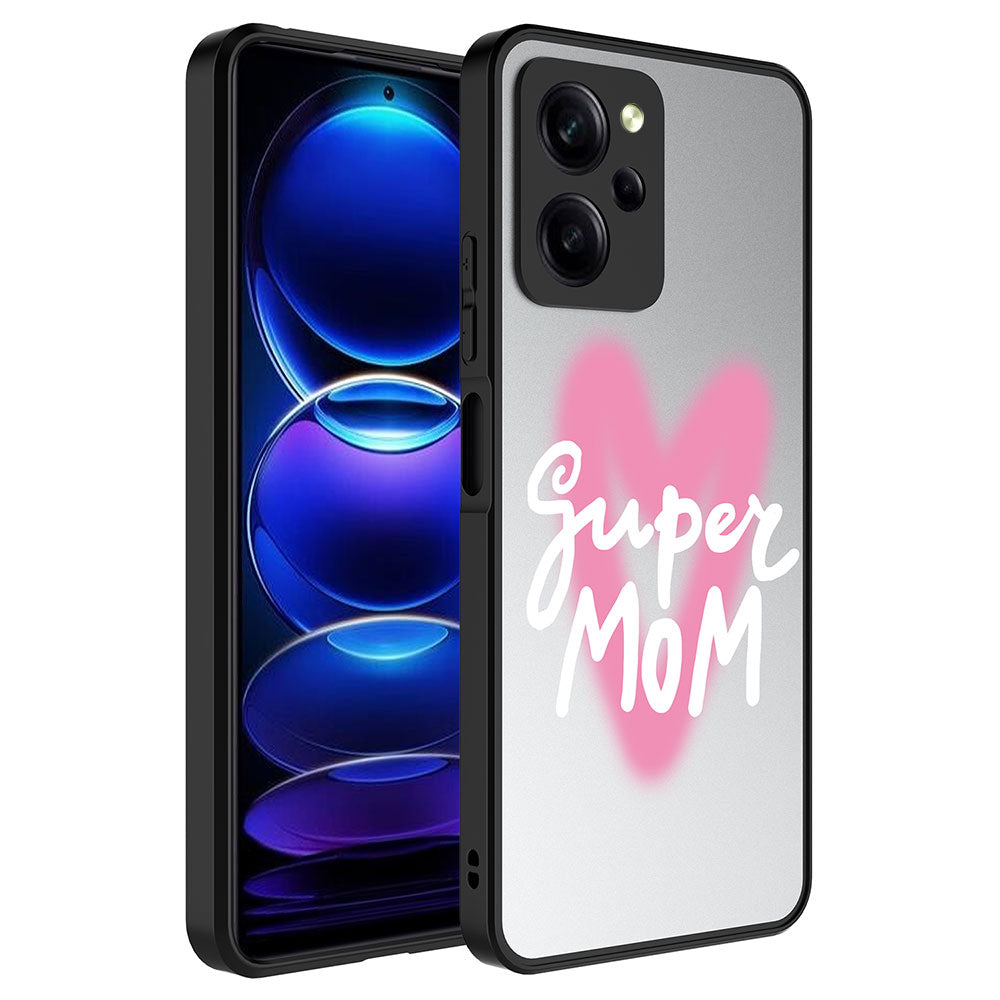 Xiaomi Poco X5 Pro Uyumlu Kılıf Aynalı Desenli Kamera Korumalı Parlak Zore Mirror Kapak