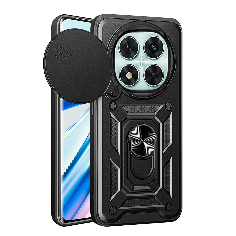 Xiaomi Poco X7 Uyumlu Kılıf Magnetik Standlı Kamera Korumalı Zore Sürgülü Vega Kapak