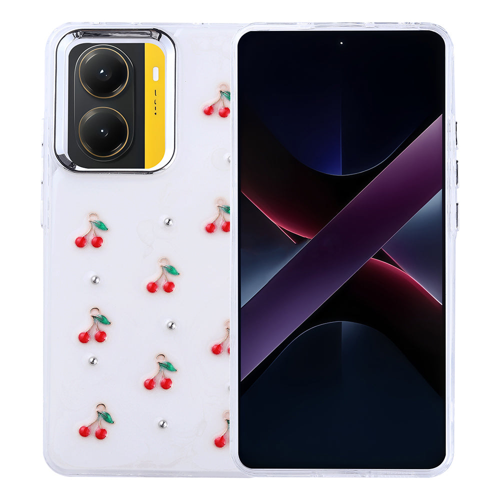 Xiaomi Poco X7 Pro Uyumlu Kılıf Airbag Tasarımlı Simli Şeffaf Zore Kutup Kapak