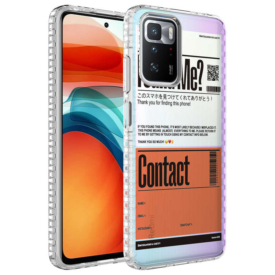 Xiaomi Redmi 10 Uyumlu Kılıf Airbag Kenarlı Renkli Desenli Silikon Zore Elegans Kapak