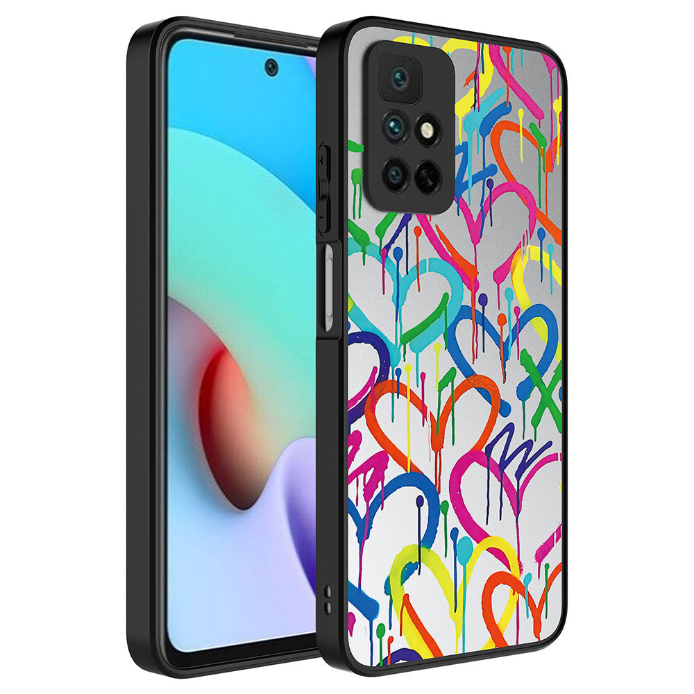 Xiaomi Redmi 10 Uyumlu Kılıf Aynalı Desenli Kamera Korumalı Parlak Zore Mirror Kapak