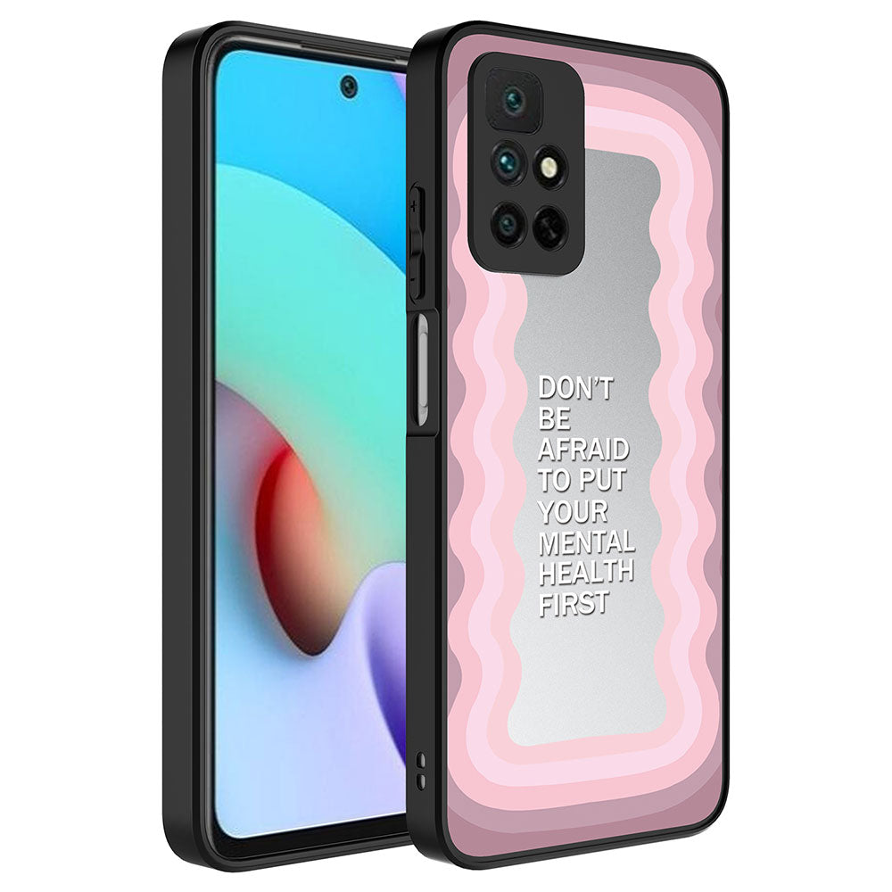 Xiaomi Redmi 10 Uyumlu Kılıf Aynalı Desenli Kamera Korumalı Parlak Zore Mirror Kapak