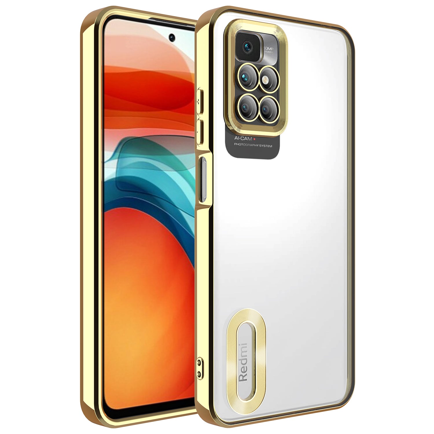 Xiaomi Redmi 10 Uyumlu Kılıf Kamera Korumalı Logo Gösteren Zore Omega Kapak