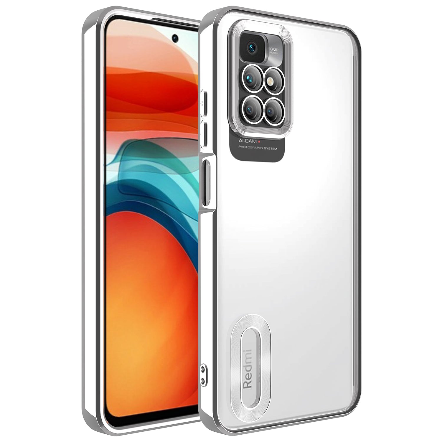 Xiaomi Redmi 10 Uyumlu Kılıf Kamera Korumalı Logo Gösteren Zore Omega Kapak