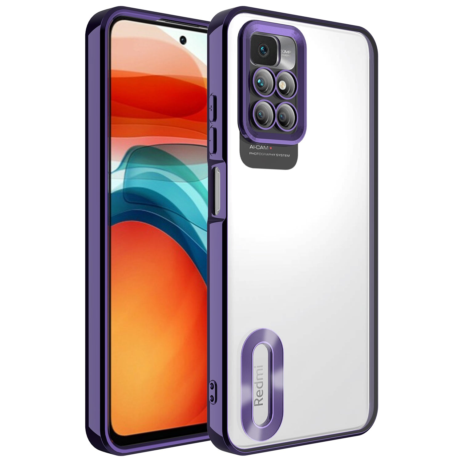 Xiaomi Redmi 10 Uyumlu Kılıf Kamera Korumalı Logo Gösteren Zore Omega Kapak