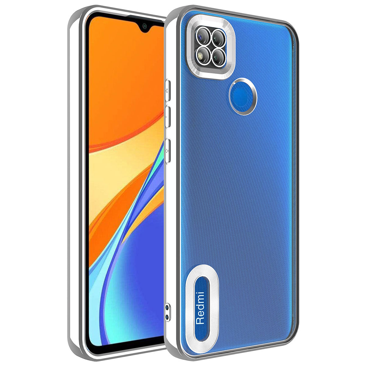 Xiaomi Redmi 10A Uyumlu Kılıf Kamera Korumalı Logo Gösteren Zore Omega Kapak