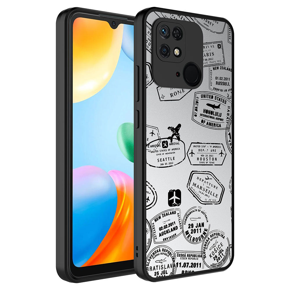 Xiaomi Redmi 10C Uyumlu Kılıf Aynalı Desenli Kamera Korumalı Parlak Zore Mirror Kapak