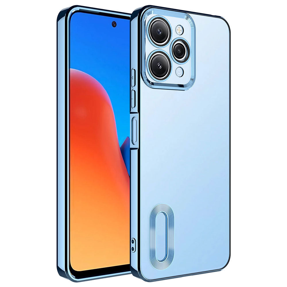 Xiaomi Redmi 12 Uyumlu Kılıf Kamera Korumalı Logo Gösteren Zore Omega Kapak