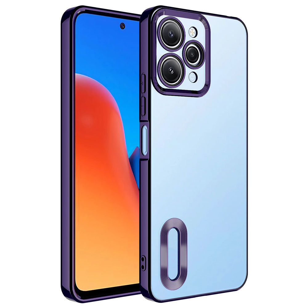 Xiaomi Redmi 12 Uyumlu Kılıf Kamera Korumalı Logo Gösteren Zore Omega Kapak