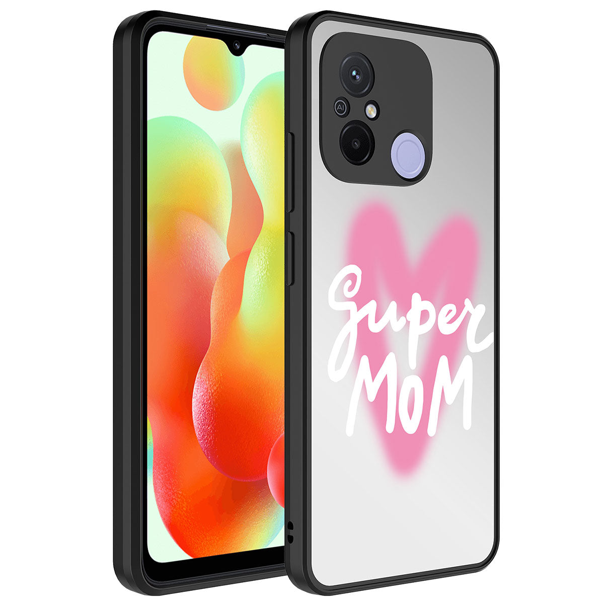 Xiaomi Redmi 12C Uyumlu Kılıf Aynalı Desenli Kamera Korumalı Parlak Zore Mirror Kapak