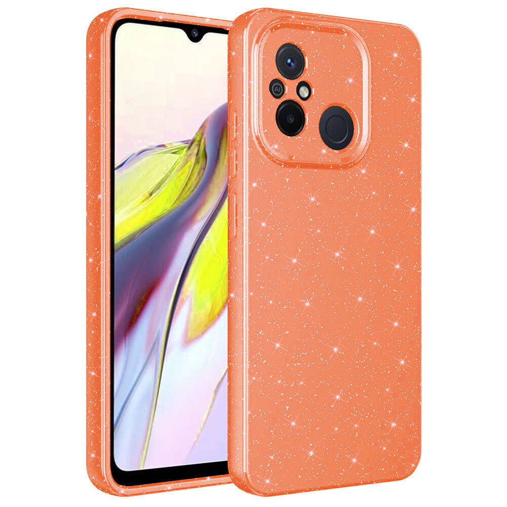 Xiaomi Redmi 12C Uyumlu Kılıf Kamera Korumalı Simli Lüks Zore Koton Kapak