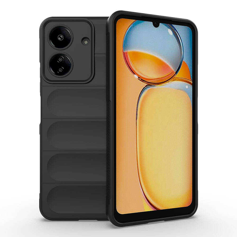 Xiaomi Redmi 13C Uyumlu Kılıf Esnek TPU Oyuklu Arka Yüzey Tasarımlı Zore Etnik Silikon Kapak