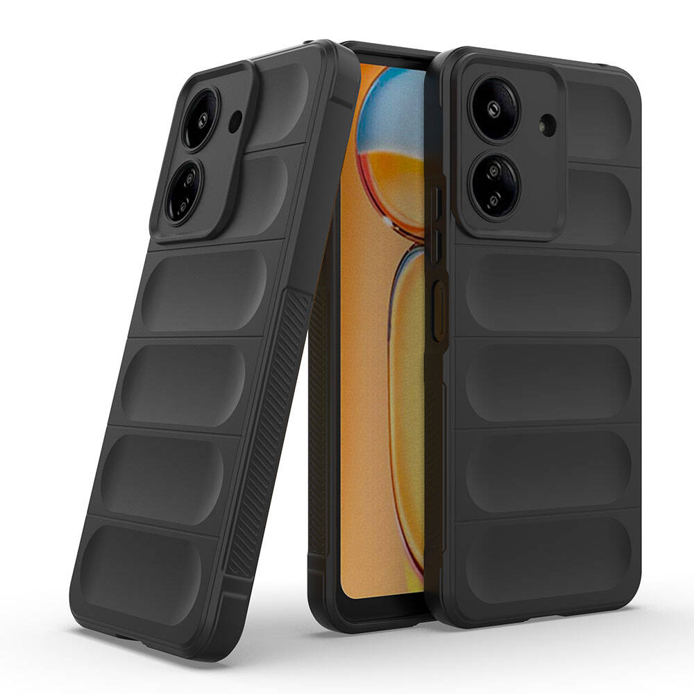 Xiaomi Redmi 13C Uyumlu Kılıf Esnek TPU Oyuklu Arka Yüzey Tasarımlı Zore Etnik Silikon Kapak