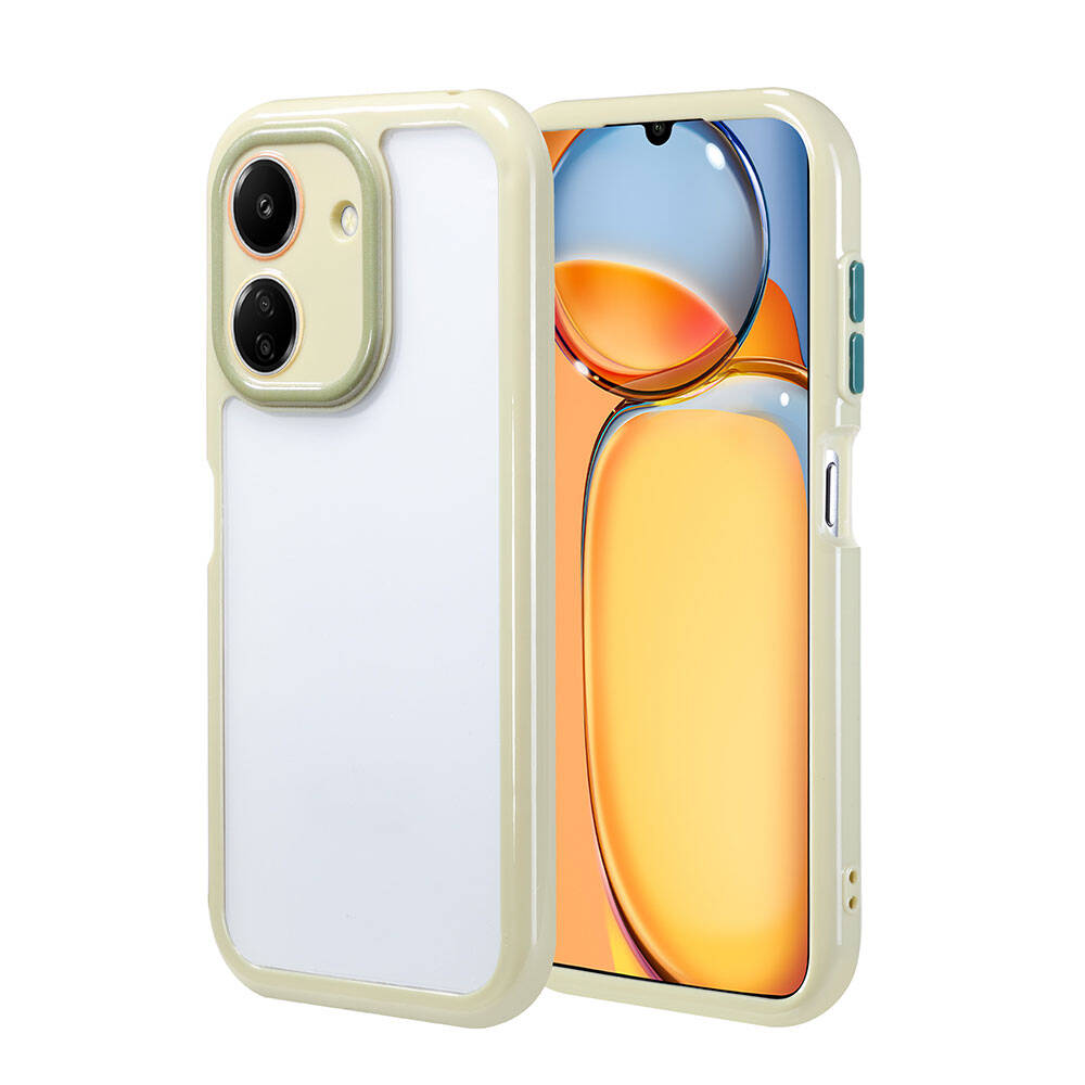 Xiaomi Redmi 13C Uyumlu Kılıf Kamera Korumalı Renkli Kenar ve Çerçeve Tasarımlı Zore Vitamin Kapak