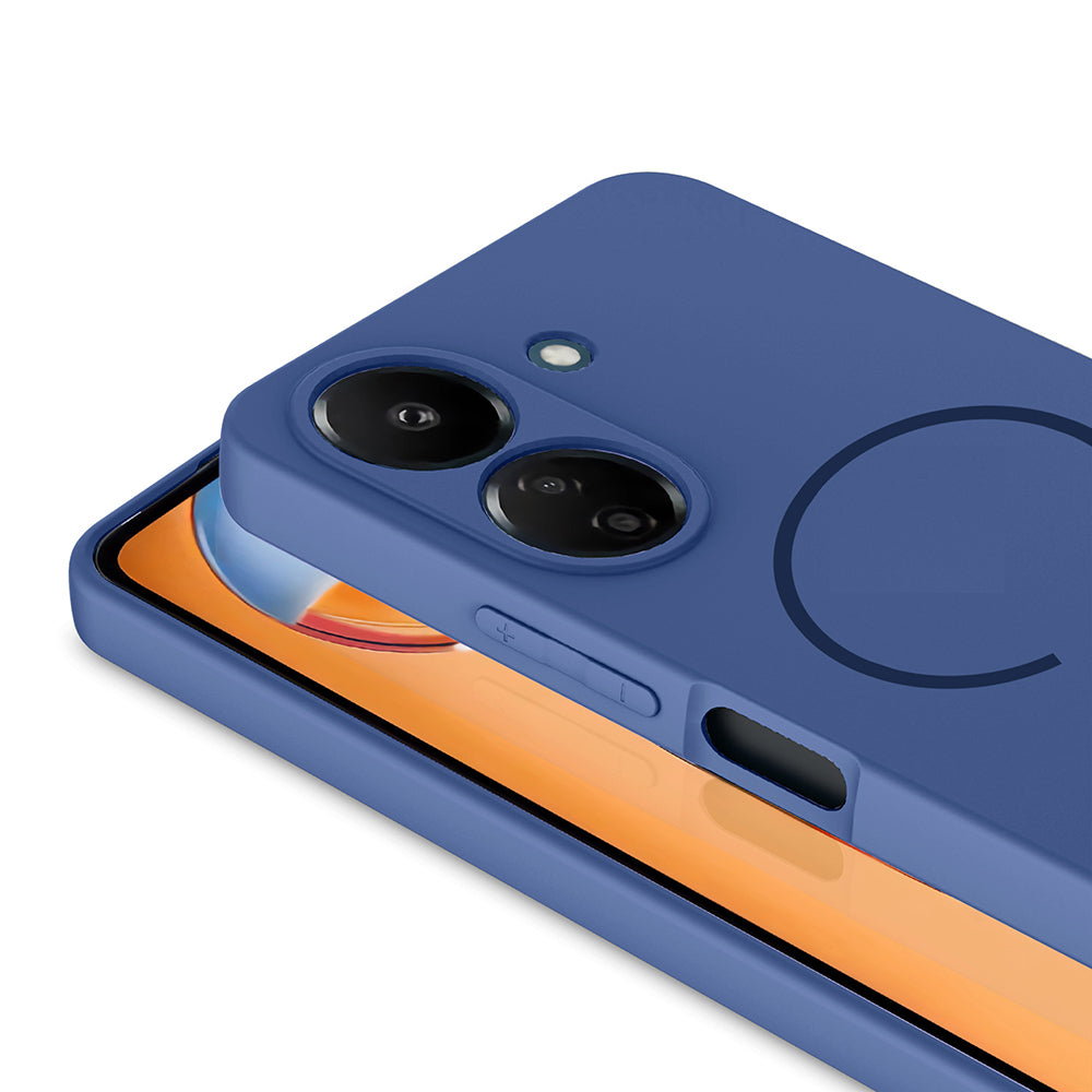 Xiaomi Redmi 13C Uyumlu Kılıf M-safe Şarj Özellikli Zore Meta Kapak
