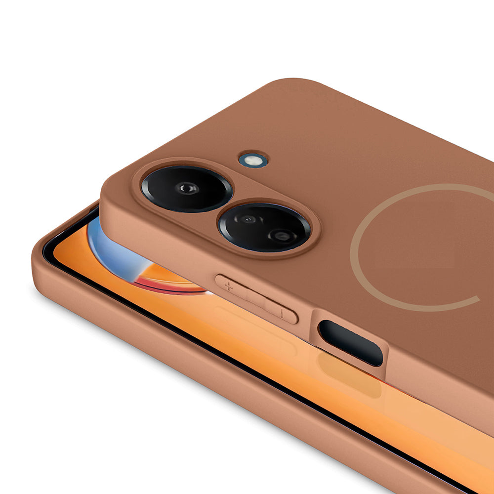 Xiaomi Redmi 13C Uyumlu Kılıf M-safe Şarj Özellikli Zore Meta Kapak