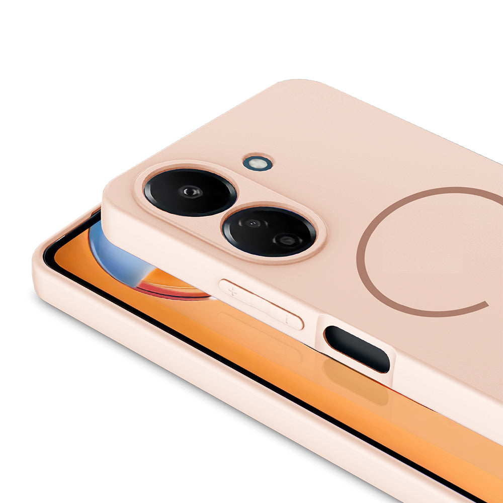 Xiaomi Redmi 13C Uyumlu Kılıf M-safe Şarj Özellikli Zore Meta Kapak