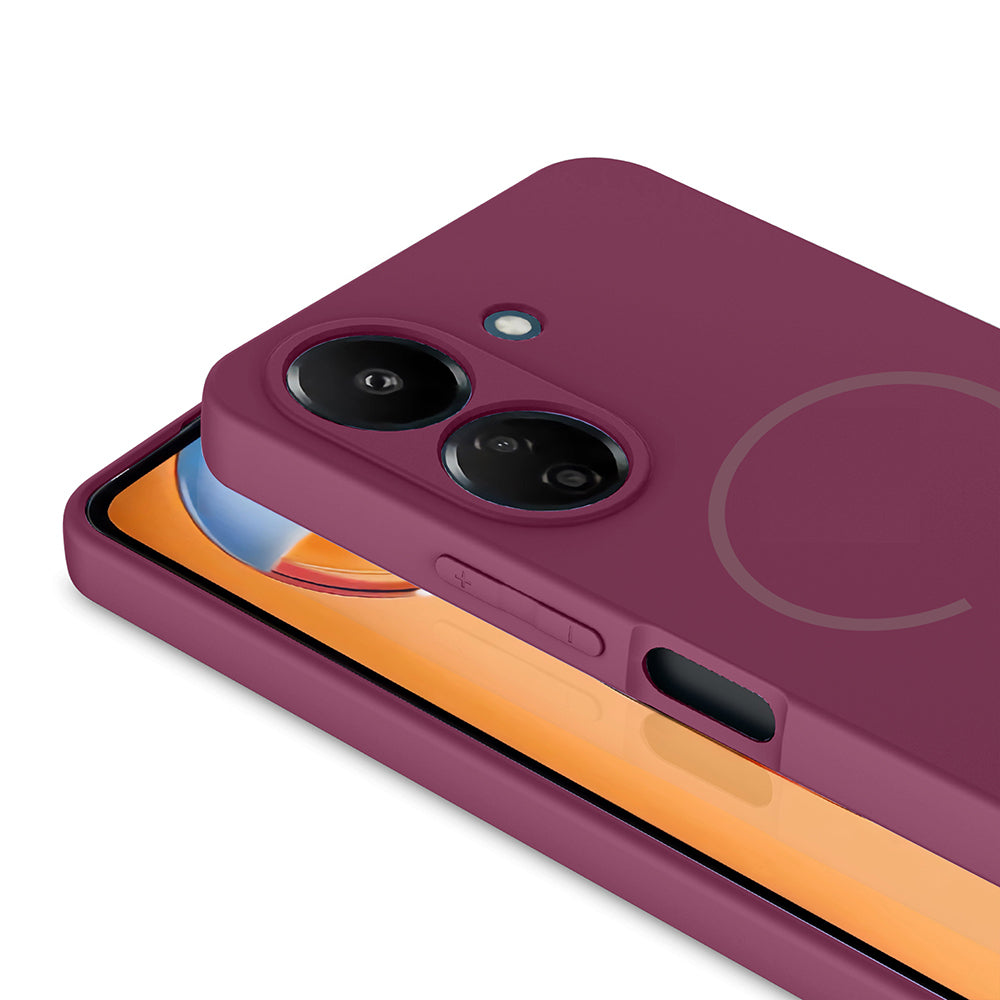 Xiaomi Redmi 13C Uyumlu Kılıf M-safe Şarj Özellikli Zore Meta Kapak