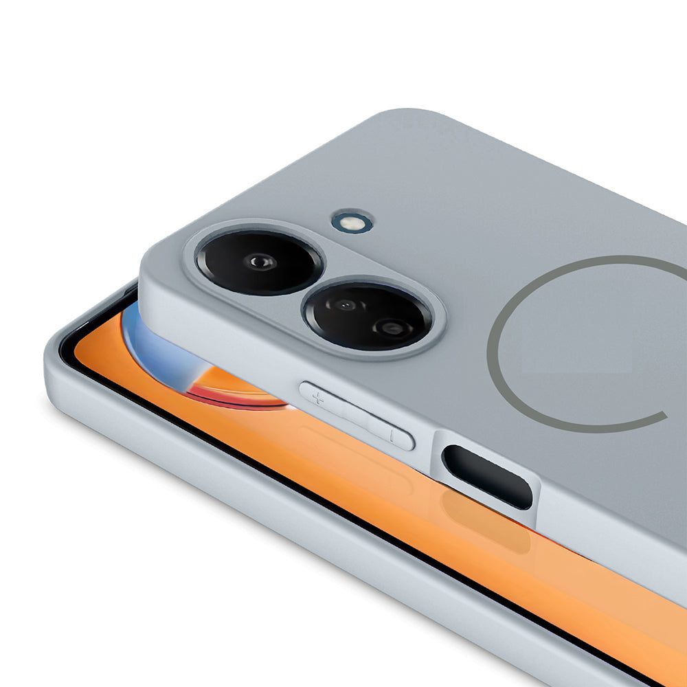 Xiaomi Redmi 13C Uyumlu Kılıf M-safe Şarj Özellikli Zore Meta Kapak