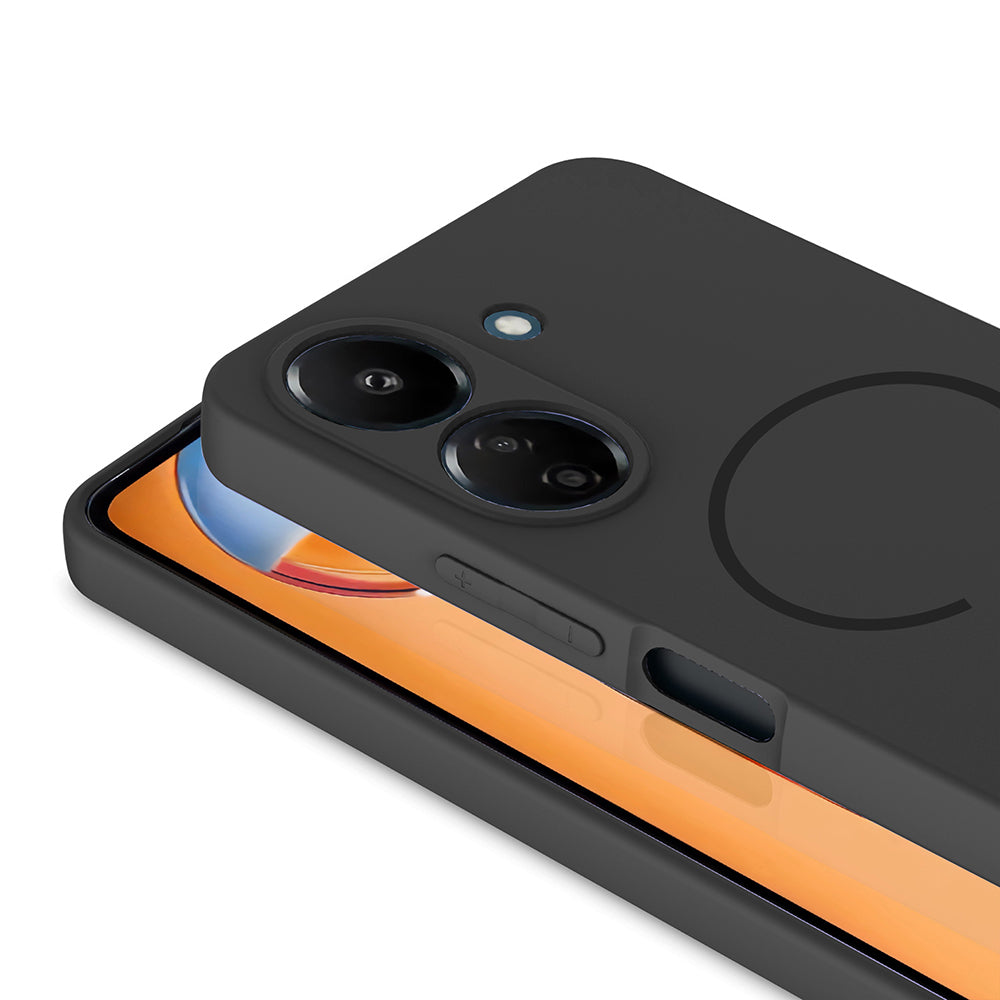 Xiaomi Redmi 13C Uyumlu Kılıf M-safe Şarj Özellikli Zore Meta Kapak