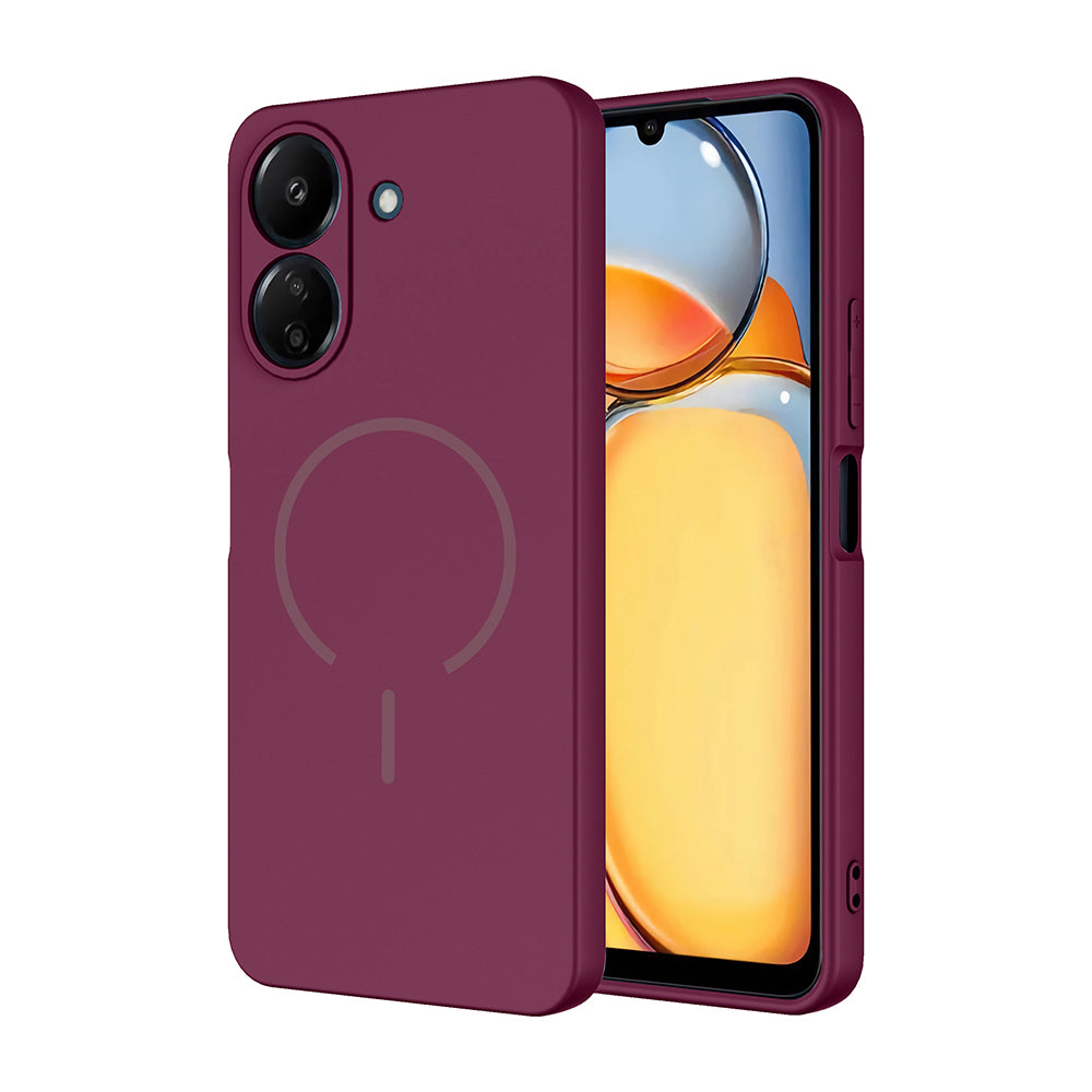 Xiaomi Redmi 13C Uyumlu Kılıf M-safe Şarj Özellikli Zore Meta Kapak