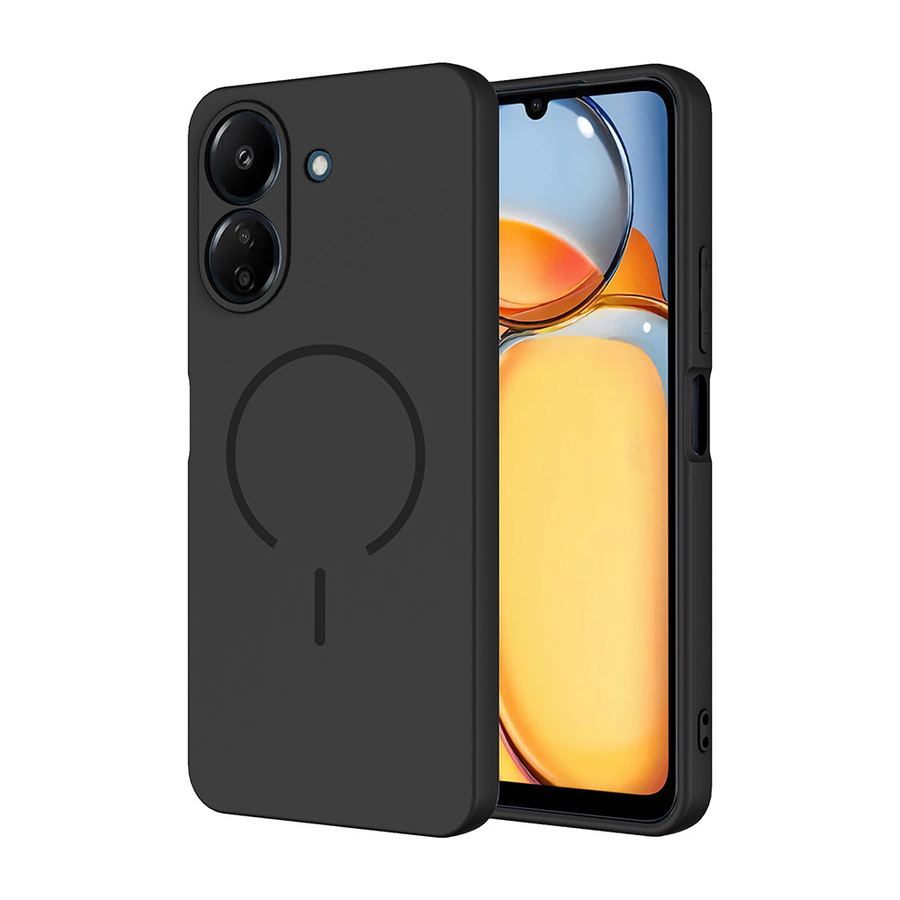 Xiaomi Redmi 13C Uyumlu Kılıf M-safe Şarj Özellikli Zore Meta Kapak