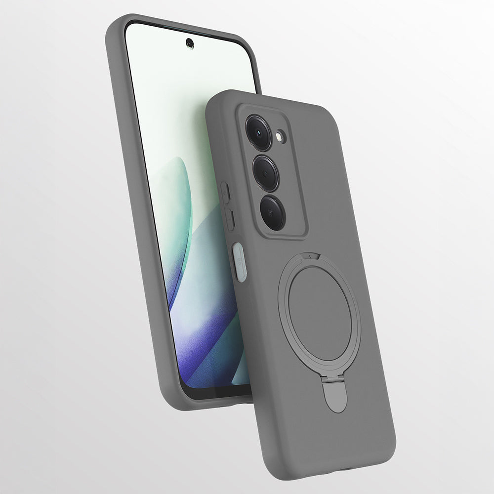 Xiaomi Redmi 15 Uyumlu Kılıf M-safe Şarj Özellikli Standlı Zore Samara Kapak