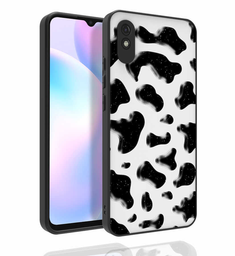 Xiaomi Redmi 9A Uyumlu Kılıf Desenli Kamera Korumalı Parlak Zore Nora Kapak