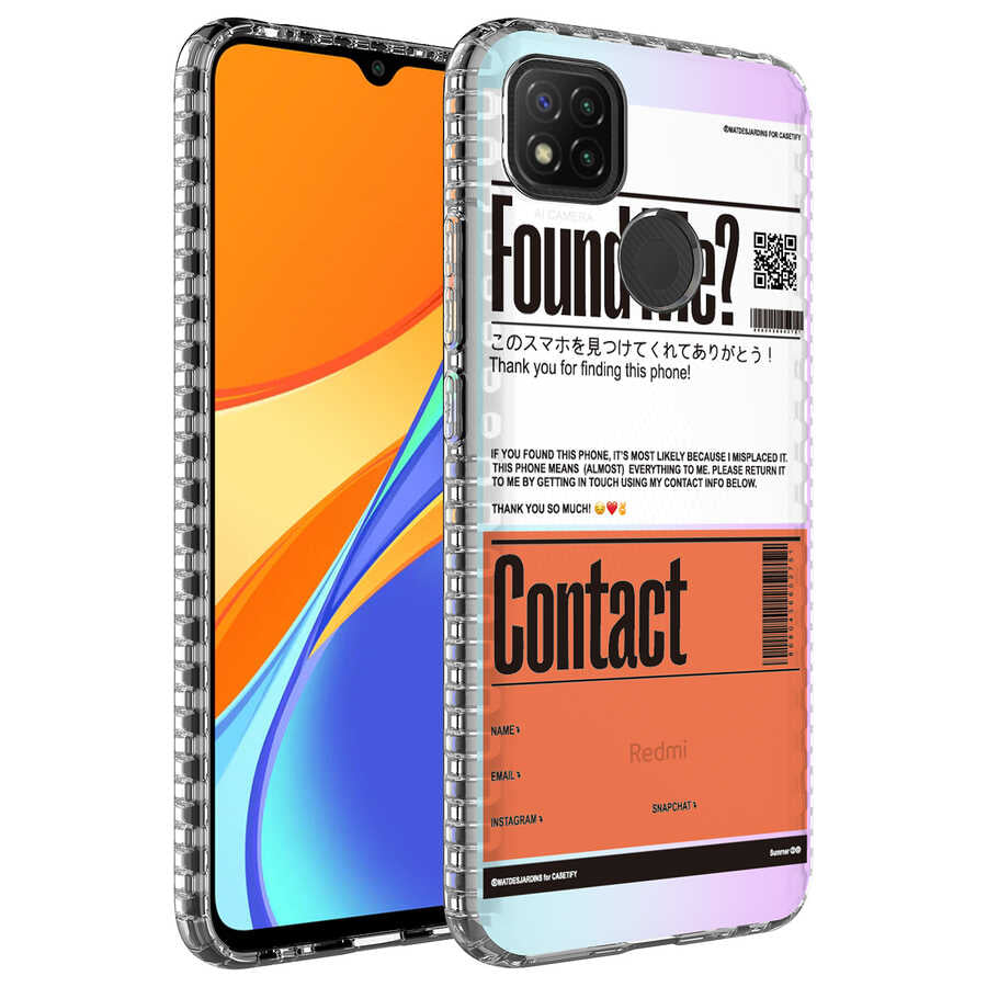 Xiaomi Redmi 9C Uyumlu Kılıf Airbag Kenarlı Renkli Desenli Silikon Zore Elegans Kapak