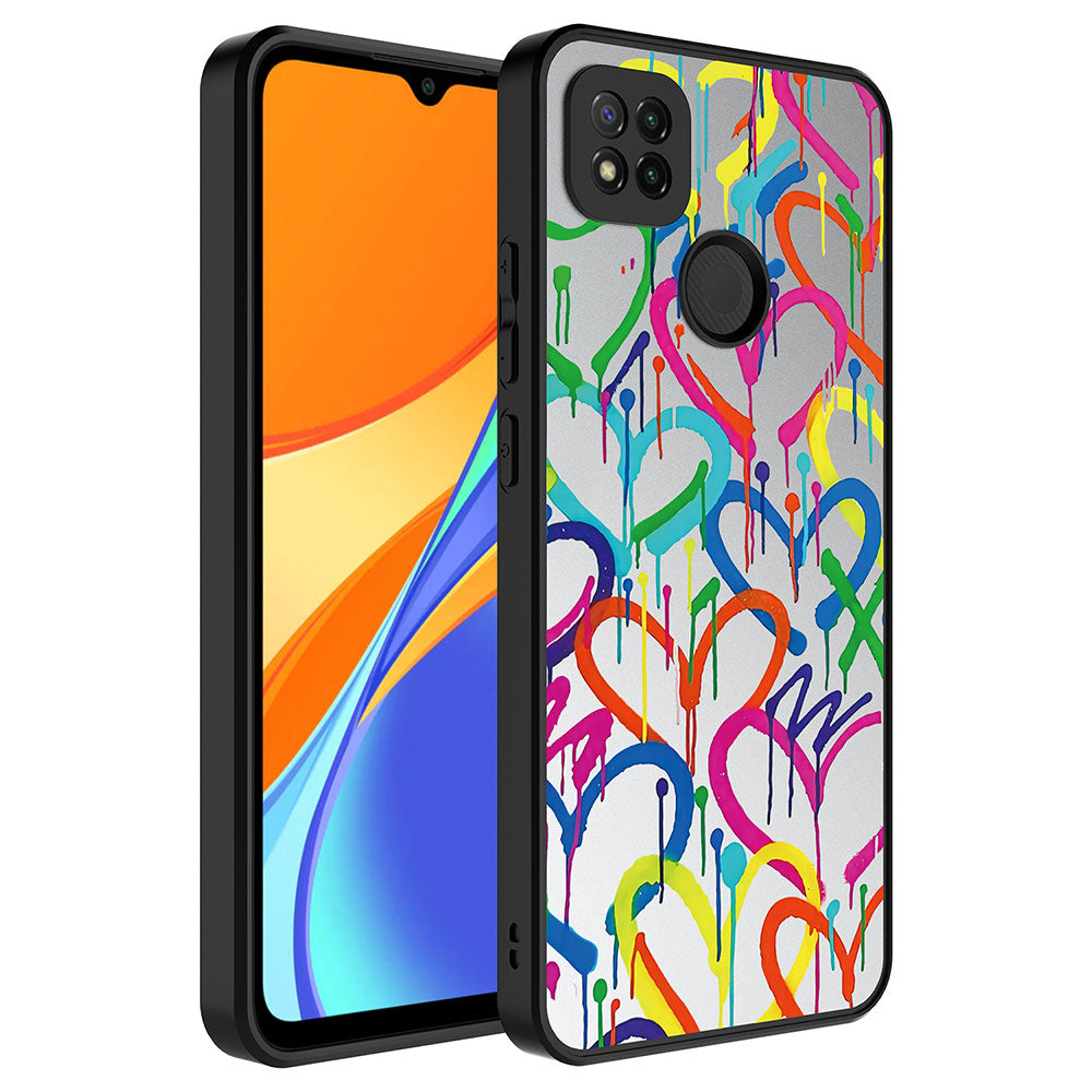 Xiaomi Redmi 9C Uyumlu Kılıf Aynalı Desenli Kamera Korumalı Parlak Zore Mirror Kapak