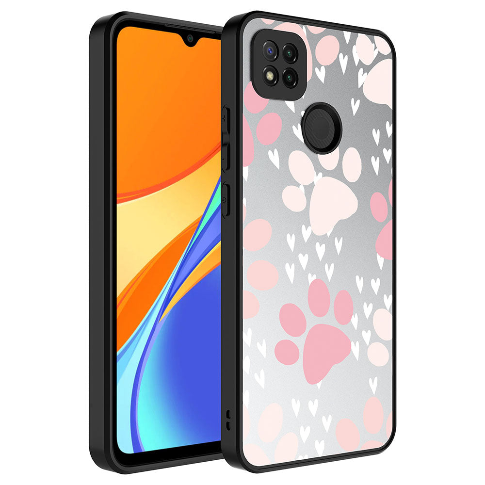 Xiaomi Redmi 9C Uyumlu Kılıf Aynalı Desenli Kamera Korumalı Parlak Zore Mirror Kapak