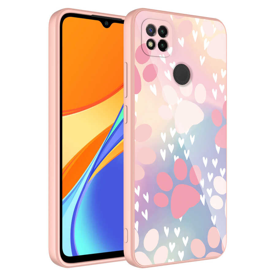 Xiaomi Redmi 9C Uyumlu Kılıf Kamera Korumalı Desenli Sert Silikon Zore Epoksi Kapak