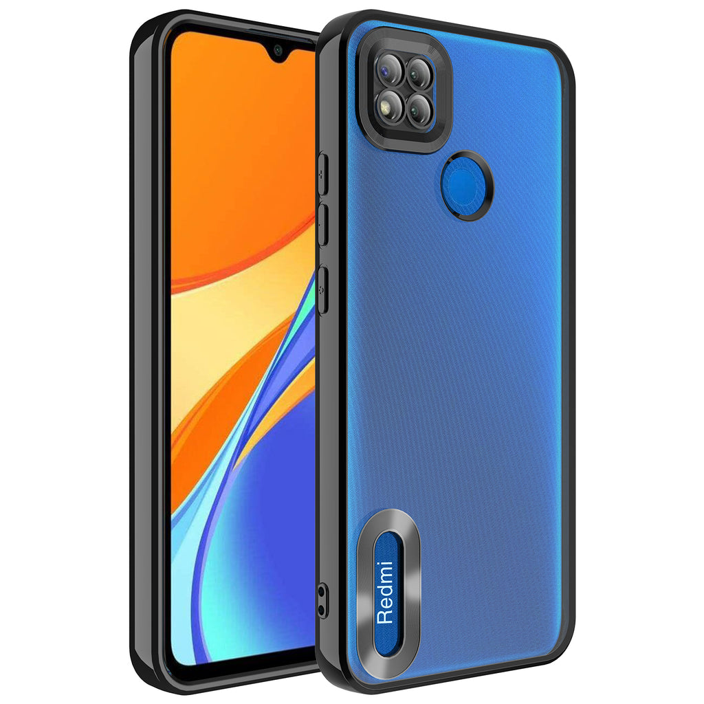 Xiaomi Redmi 9C Uyumlu Kılıf Kamera Korumalı Logo Gösteren Zore Omega Kapak